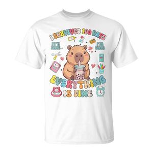 ฉันรอดชีวิตมาจากการอยู่โรงเรียนนาน 100 วัน เสื้อยืด "ทุกอย่างเรียบร้อย" - Product Image 1