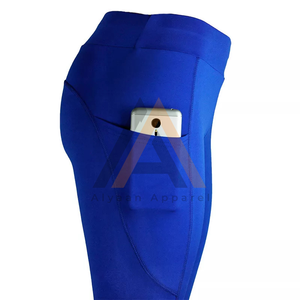 Taille élastique super douce de haute qualité 100% polyester organique spandex leggings en coton en gros pour femme legging respirant - Product Image 2