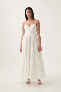 เดรสยาวย้อมผ้าเรยอนสำหรับผู้หญิงเดรสสายยาวคอวีปรับได้สำหรับงานปาร์ตี้ฤดูร้อนใหม่ - Product Image 4