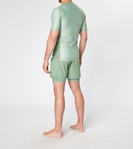 เสื้อรัดกล้ามเนื้อแบบปรับแต่งได้สำหรับผู้ชายยางกันลื่นครึ่งแขนทำจากยางแบบป้องกันการลื่น - Product Image 2