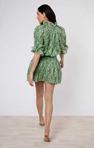 เดรสมินิโบโฮแขนสั้นงานทำมือแฟชั่นคอวีพิมพ์ลายสำหรับวันหยุด - Product Image 4