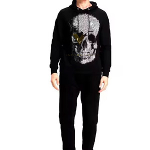 Sweat-shirts pour hommes en strass de la meilleure qualité, couleur unie, légers - Product Image 3