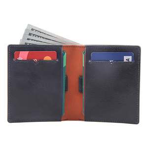 Portefeuille fin en cuir véritable pour homme GENTS GARB avec fermeture personnalisée, poche avant, rangement durable pour argent/cartes - Product Image 5