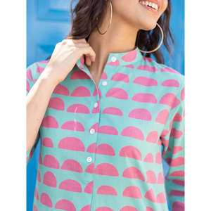 Cherry Sorbet Printed Cotton <b>Shirt</b> Kurta - Product Image 4