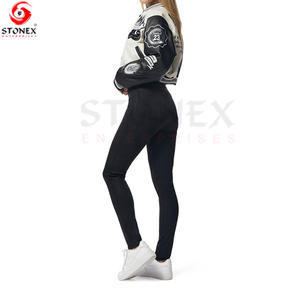 Otoño 2023 ropa de mujer Chaqueta corta Varsity chaqueta calle béisbol Softball desgaste motocicleta Letterman chaqueta abrigos - Product Image 4