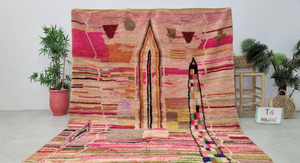 Alfombra Marroquí Anudada a Mano de Lana 100% de Alta Calidad, Diseño Abstracto Moderno de 8x10, Multicolor, para Decoración del Hogar, Alfombras Grandes - Product Image 6