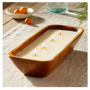 Vintage New Arrival Home Table Decoration Mango Wooden <b>Candle</b> Dough Bowl Natural Finished Customized Size at Acceptable Prices - Product Image 6