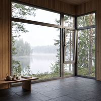 Aluminium-Drehkippfenster mit Doppelverglasung, Niedrig-Emissionsglas, Wärmeisolierung und Schalldämmung für Villa- und Hotelprojekte