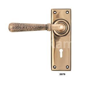 Vente chaude martelé cuivre poignée de porte d'entrée et serrure poignée de porte décorative avec poli pour la maison cuisine salle de bain porte utilisation - Product Image 3