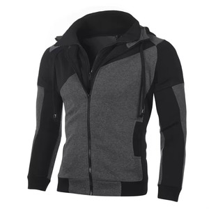 Vente en gros Sweatshirts à capuche cagoule en coton pour homme Double capuche surdimensionnée avec fermeture éclair Épaule tombante personnalisable pour l'hiver - Product Image 2