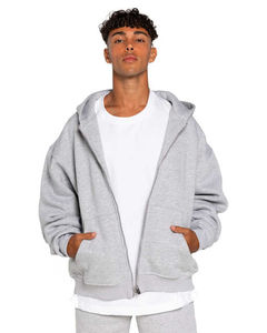 Survêtement uni à capuche avec cordon de serrage pour hommes, poids moyen, écologique, broderie 3D personnalisée, polaire technique, vente en gros, surdimensionné 2 - Product Image 2