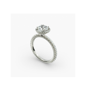 แหวนหมั้นผู้หญิงทรงวินเทจหรูหราประดับเพชรทรงรัศมีระยิบระยับพร้อมใบรับรองคุณภาพ - Product Image 1