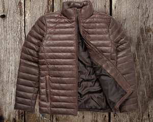 Chaqueta de piel de cordero real para hombre y mujer, chaqueta de cuero PU marrón con costuras Premium de invierno, chaqueta de cuero Premium de alta calidad, MOQs bajos - Product Image 4