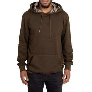 Sweat-shirts à capuche décontractés en coton mélangé 100% avec doublure en satin de soie, logo personnalisé, vente en gros 2026, sweat-shirts en soie pour hommes - Product Image 2