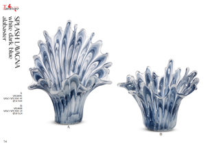 Tammaro Home Splash Lavagna Murano Glass Décoration d'intérieur de luxe Design artisanal italien haut de gamme - Product Image 1