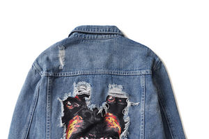 <b>Denim</b> Jean <b>Jackets</b> Men Jeans Mens Custom for Wholesale <b>Cropped</b> Oversized Designed Customize Distressed Men's <b>Jacket</b> - Product Image 3