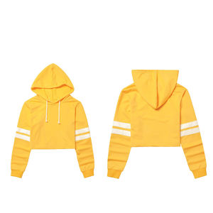 เสื้อฮู้ดมีซิปสำหรับผู้หญิงเสื้อครอปมีฮู้ดผ้าแบบปรับแต่งได้เสื้อครอปสำหรับใส่ไปยิม - Product Image 1