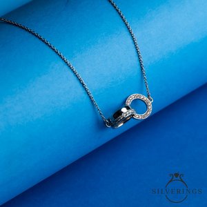 Collar de Plata de Ley 925 con Forma de Corazones 'The Soul Tie' con Circonita para Compromiso - Product Image 2