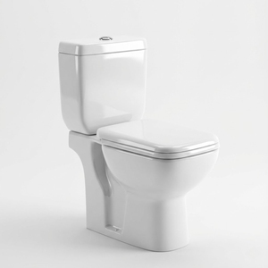 WC à deux pièces Marvel, à chasse double, à siphon, avec abattant à fermeture douce, à poser au sol, économiseur d'eau, à dégagement rapide - Product Image 1