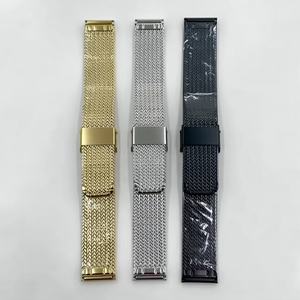 Correa de malla milanesa elegante y lujosa de 1.7 mm de grosor, diseño de espiga de trigo, en oro, negro y plata, de acero inoxidable para iWatch S9 y Huawei Watch - Product Image 2