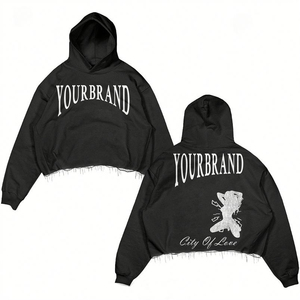 Sweat-shirt à capuche de sport deux pièces pour homme en coton de haute qualité Ensemble Streetwear brodé avec logo personnalisé pour l'entraînement d'hiver Décontracté - Product Image 2