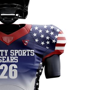 Uniforme de fútbol americano personalizado de alta calidad para hombres, pantalones de camiseta de equipo personalizados, aparejos transpirables, sarga, ropa deportiva personalizada - Product Image 4