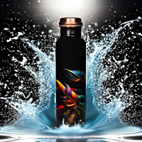Bouteille d'eau en cuivre de haute qualité 1000 ml, écologique, couleur personnalisable, design classique, sans BPA, compatible micro-ondes, échantillon gratuit, excellente