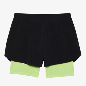Shorts de sport à logo personnalisé, double couche, confortables pour la course et la gym – Meilleures ventes - Product Image 2