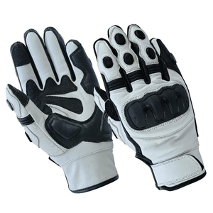 Guantes de moto para hombre, guantes de carreras de cuero amarillo y negro, protección de nudillos de carbono, ropa de carreras para motocicleta - Product Image 3