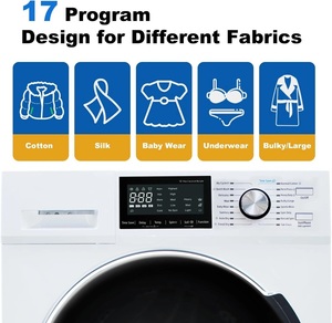 Lave-linge et sèche-linge combinés de qualité supérieure, 24 pouces, 2,7 pieds cubes Lave-linge et sèche-linge combinés sans conduit avec verrouillage enfant - Product Image 2