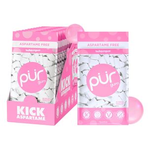 Goma PUR |   Chicle Sin Aspartamo |   100% Xilitol |   Chicle con Sabor a Chicle Natural, 55 Piezas (Paquete de 12) - Product Image 1