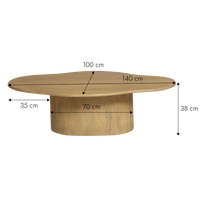 Table basse nuage en bois de manguier Fable