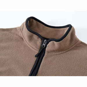 OEM Hombres Casual Outwear Invierno Cuarto Zip Pullover Puff impresión Polar Fleece Liso Teñido Tallas 6XL Varios colores - Product Image 3