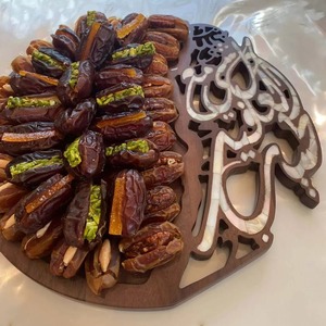 Luxury Handmade <b>Mother</b> of Pearl Acrylic Decorative Tray Artistic Chocolate & Dessert Serving Plate for Home, Ramadan Special - Product Image 6