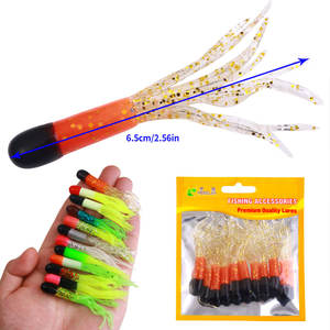 Crappie Iscas Jig Heads Pvc Tubo Isca 7CM Crappie Panfish Isca Plástica <span class=keywords><strong>Worms</strong></span> macios para a truta Água salgada Rios De Pesca De Água Doce - Product Image 4