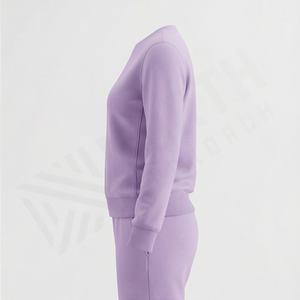 ชุดวอร์มผู้หญิงไซส์ใหญ่ ผ้าโพลีเอสเตอร์ 95% สแปนเด็กซ์ 5%  แบบลำลอง บุขนกำมะหยี่ อุ่นสบาย สีพื้น ซิป  ชุดออกกำลังกาย  ผ้านุ่ม - Product Image 3