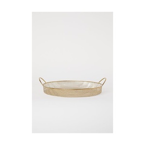 Bandeja de Frutas de Metal Negra de Lujo, Objeto Decorativo para el Hogar, Bandeja de Servicio Elegante para Objetos Decorativos con Asa para la Sala de Estar - Product Image 1