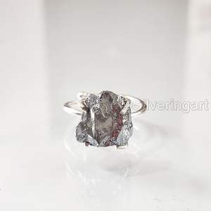 Ensemble de bijoux pour femmes en hématite naturelle, pierre de naissance de mars, bijoux faits à la main, pendentif en argent sterling 925, ensemble de bagues - Product Image 2