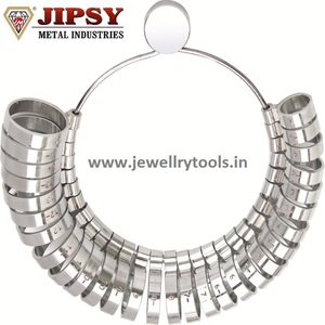 Jipsy Metal Industries Brass Finger Gauge <b>Set</b> <b>Ring</b> Sizer Wide Band GRADUATED 1-15 Measuring Sizes - Product Image 6