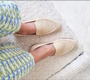 Women Shoes Raffia Loafers Moroccan Handmade <b>Flats</b> - Product Image 2