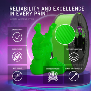 WINKLE PLA HD Filament Fluorescent 1.75 มม. 1 กก. สำหรับเครื่องพิมพ์ 3 มิติ FDM พิมพ์ง่าย คุณภาพยุโรป ผลิตในสเปน - Product Image 4