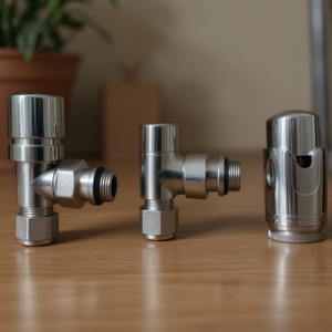 Válvulas Termostáticas Multicapa para Radiador Cromadas 1/2x16 mm, Cabezal Termostático de Control de Temperatura Incluido, Repuestos para Calefacción Doméstica - Product Image 3