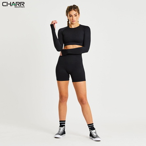 Short de sport en Polyester et Spandex pour femmes, vente en gros - Product Image 2