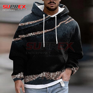2026 Essential Men Dot Pattern Plush Warm Eco-Friendly <b>Waterproof</b> <b>Hoodies</b> Fleece Casual Pullover Pocket Autumn Winter Sweatshirt - Product Image 4