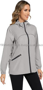 Chaqueta con capucha cortavientos personalizada impermeable Cordura de alta calidad Unisex para exteriores invierno cremallera estilo tapón de viento - Product Image 5