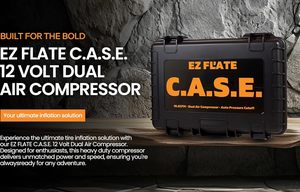 Tout nouveau EZ FLATE C.A.S.E. Compresseur d'air 12 volts intégré à un boîtier robuste, double compresseur 10,6 CFM, air tout-terrain - Product Image 4