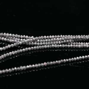 Salt & Pepper Grey Diamond Faceted Rondelle <b>Bead</b> Natural Gray <b>Loose</b> <b>Beads</b> for Jewelry Making Wholesale Faceted Diamond <b>Beads</b> - Product Image 2