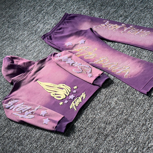 Conjunto de chándal personalizado para hombre Vintage Heavyweight Acid Wash 100% algodón transpirable de alta calidad DTG impreso pantalones de chándal y Sudadera con capucha - Product Image 4