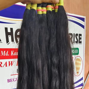 Extensions de cheveux raides vierges Remy authentiques du temple indien Fourniture de cheveux humains bruts non transformés de qualité d'Inde - Product Image 1