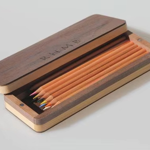 Ensemble de stylos cadeau de luxe de haute qualité en bambou fait à la main personnaliser stylo en bois avec logo gravé avec boîte en bois - Product Image 1